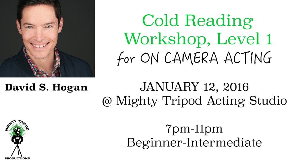 Acting for Camera, Seattle, Cold Reading